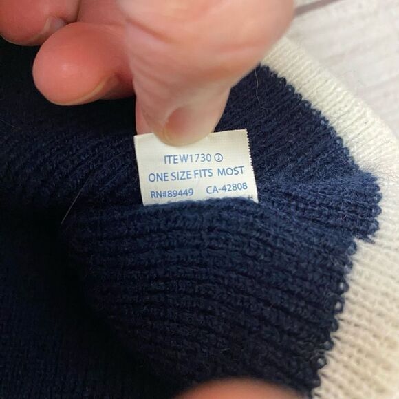 Jiffy Lube winter hat/beanie navy blue & white one size - Picture 2 of 4